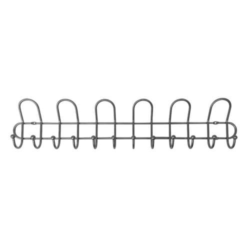 6 Hook Rails - Satin chrome 1PC