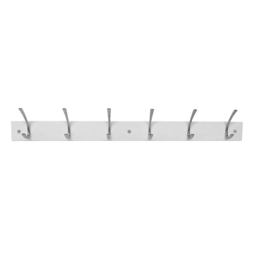 6 Hook Rails - White 1PC