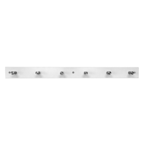 6 Hook Rails - White 1PC