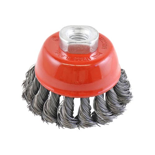 Steel Twist Knot Cup Brush- 75mm x M10 1PC