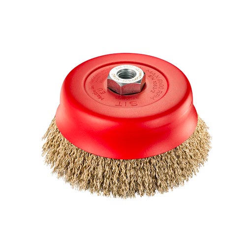 Brass Crimped Cup Brush- 100mm x M14 1PC