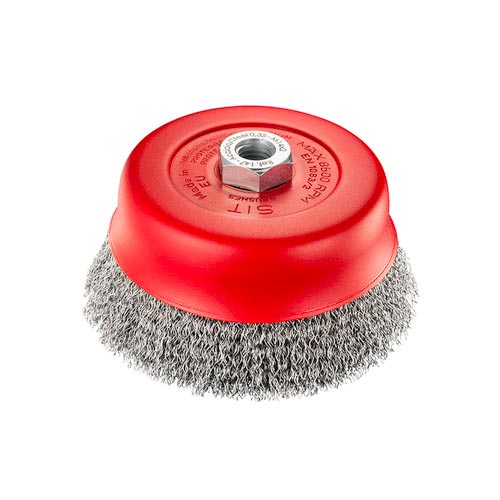 Steel Crimped Cup Brush- 100mm x MULTI 1PC
