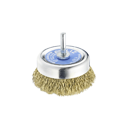 Brass Crimped Cup Brush- 75mm x M6 1PC