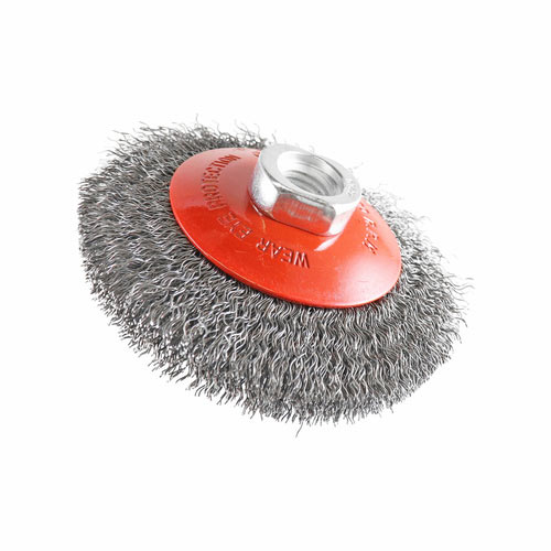 Steel Crimped Conical Brush- 100mm x M14 1PC
