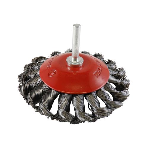 Steel Twist Knot Conical Brush- 100mm x M6 1PC