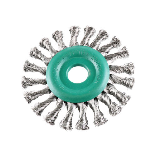 Stainless Steel Twist Knot Wheel- 125mm x M22.