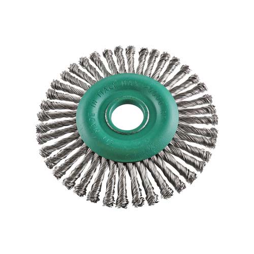 Stainless Steel Twist Knot Wheel- 125mm x M22.