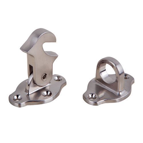 Hook and Eye Door Stop 100mm(L) Satin Chrome 1PC