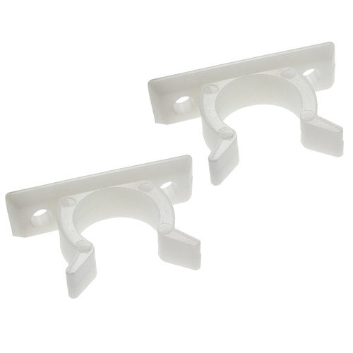 Plastic Door Clip 40mm(L) WHT 2PCS