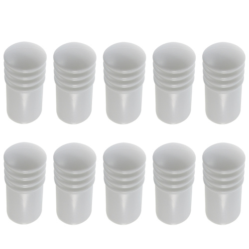 Cushion Door Stop 75mm(L) Plastic WHT 10PC