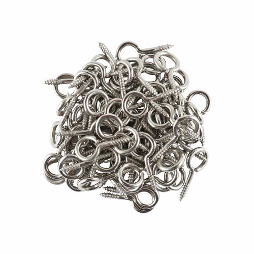 Screw Eyes - Silver 100PCS