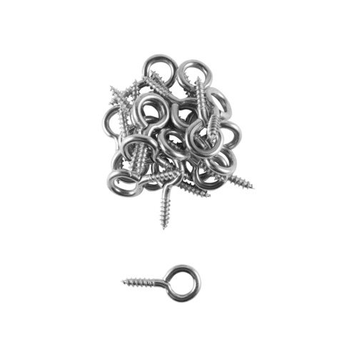 Screw Eyes - Silver 25PCS