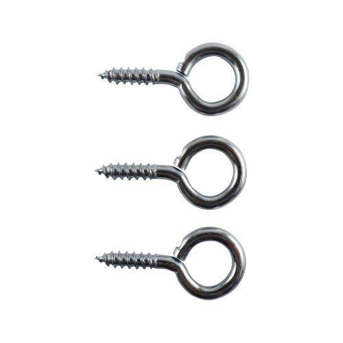 Screw Eyes - Silver 3PCS