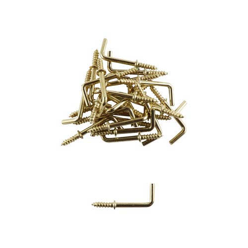 Square Hooks - Brass 25PCS
