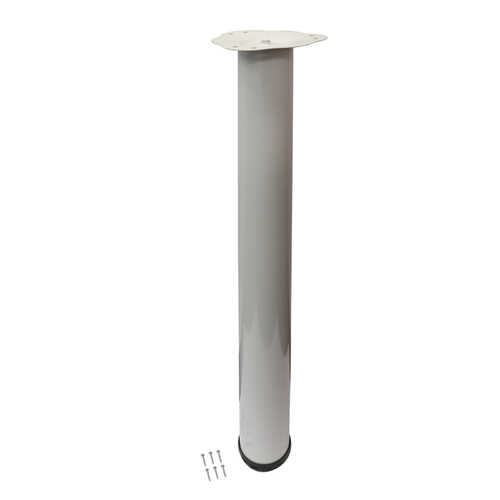 60x710mm Adjustable White Table Leg
