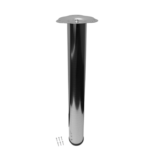 60x710mm Adjustable Brushed Nickel Table Leg