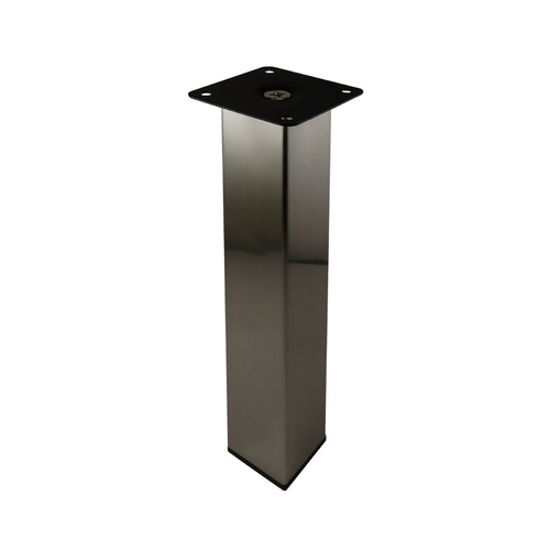 40x40x230mm Square Brushed Nickel Table Leg