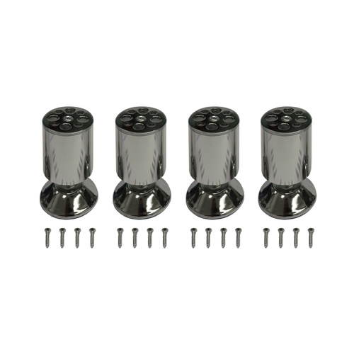 50x100mm Round Cabinet Leg 4pk
