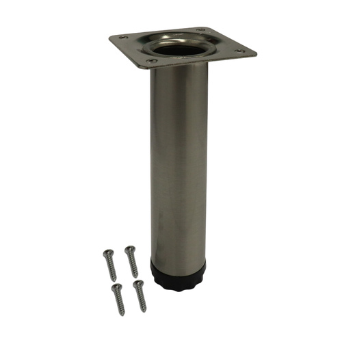 30x150mm Round Brushed Nickel Table Leg