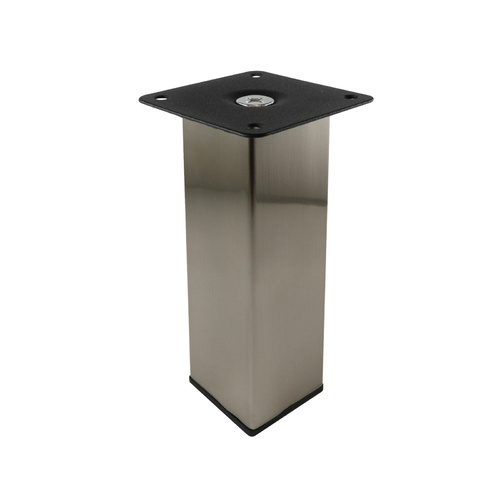 40x40x150mm Square Brushed Nickel Table Leg