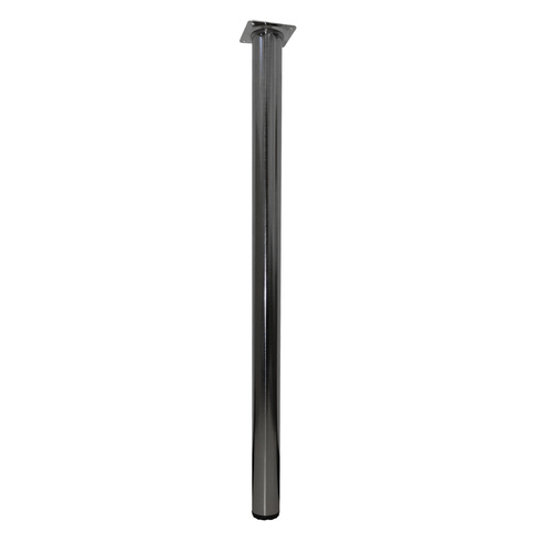 40x710mm Round Brushed Nickel Table Leg