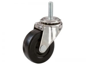 2-Inch Threaded Stem Casters, 5/16-Inch Stem Diameter, 80-lb Load Capacity, 2-Pack