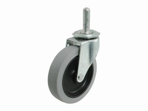 3-Inch Threaded Stem TPR Caster, 110-lb Load Capacity
