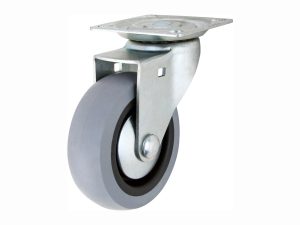 3-Inch Medium Duty Plate Caster, 121-lb Load Capacity