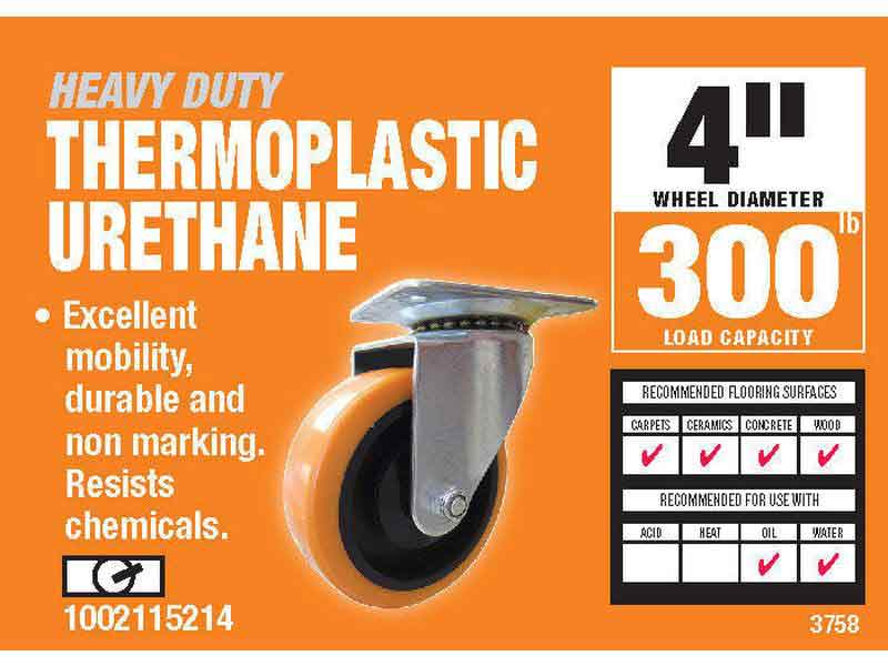 CASTER SOFT TPU: 4�� (100mm) Swivel Plate