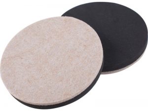 5-Inch Reusable, Round, Heavy Duty FeltGard Slider Pads, 4-Pack