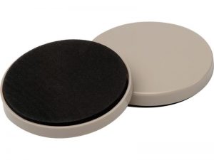 3-1/2-Inch Reusable, Round, Slide Glide Furniture Sliders, Beige, 4-Pack