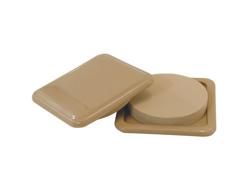3-Inch Reusable, Slide Glide Furniture Mover Pads, Beige, 4-Pack