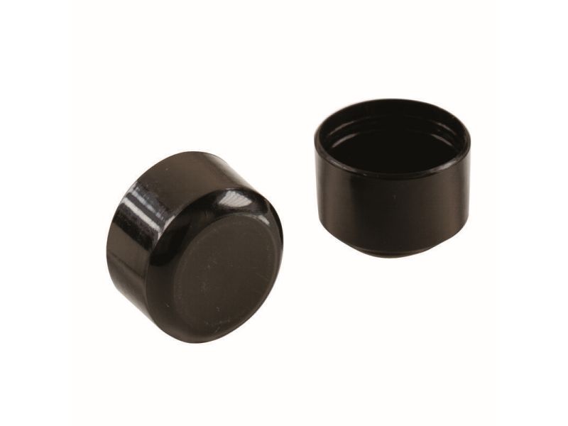 LEG TIP PLASTIC: 1/4�� (6mm) Black �C Round