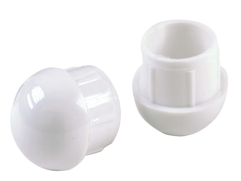 Round Internal Patio Furniture Dome Insert Tips, 1-Inch, 4-Pack, White