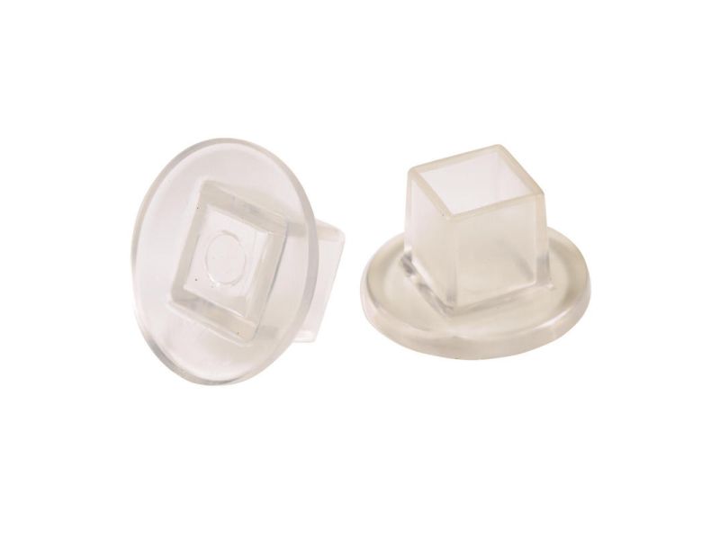Square Internal Patio Furniture Insert Tips, 5/8-Inch, 4-Pack, Transparent