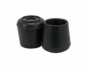 1-1/4-Inch Inside Diameter Rubber Leg Tips, 2-Pack, Black