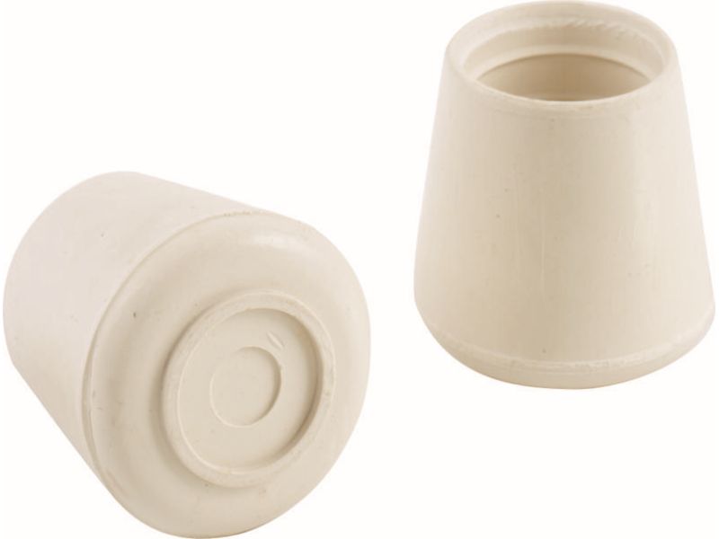 1-1/4-Inch White Rubber Leg Tip, Pack of 40