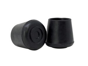 1/2-Inch Inside Diameter Rubber Leg Tips, 4-Pack, Black