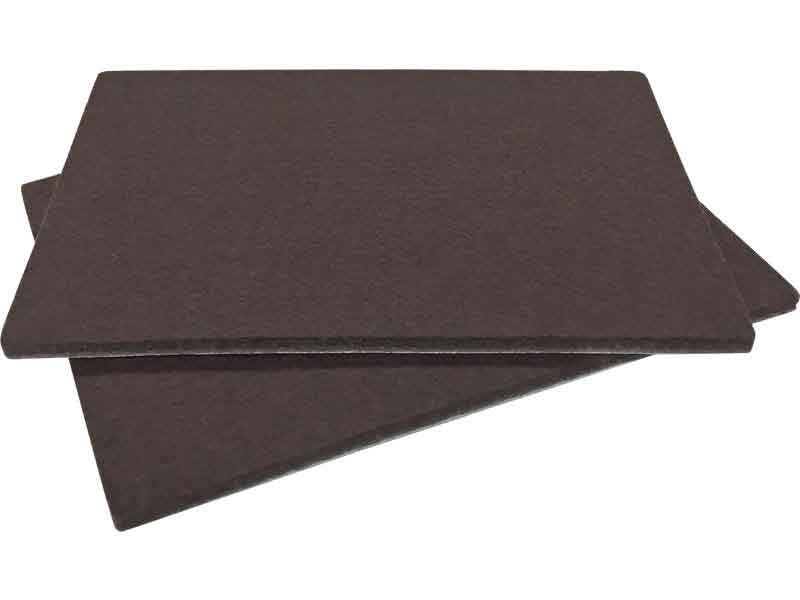 4-1/4-Inch x 6-Inch Heavy Duty Self-Adhesive Brown Blanket Furniture Pads, 2-Pack