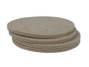 4-Inch Heavy Duty Self-Adhesive Felt Furniture Pads, 4-Pack, Beige