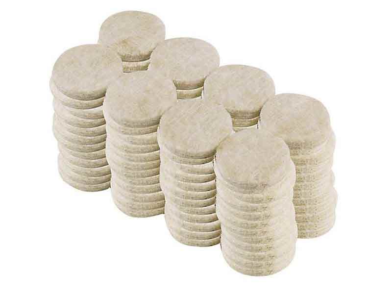 1-Inch Heavy Duty Self Adhesive Felt Furniture Pads, 96-Pack, Beige