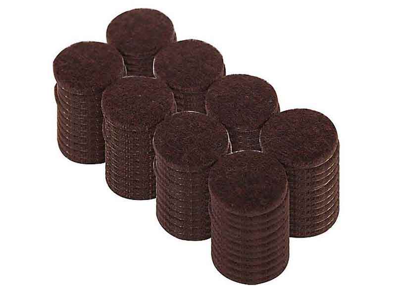 1-Inch Heavy Duty Self Adhesive Felt Furniture Pads, 96-Pack, Brown