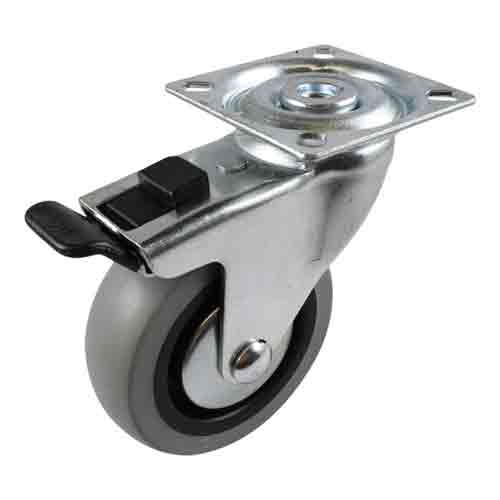 75mm Grey Rubber G1 Series Castors 55kg 1