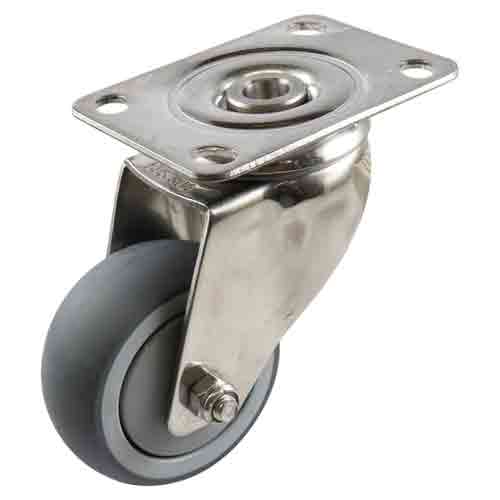 75mm Grey Rubber G7 Series Castors 80kg 1