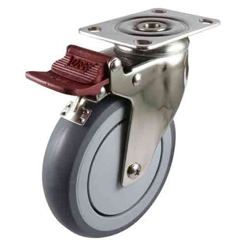 125mm Grey Rubber G7 Series Castors 100kg