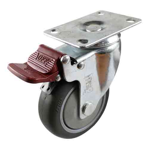 100mm Grey Rubber G7 Series Castors 100kg
