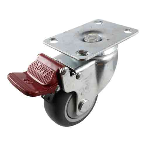 75mm Grey Rubber G7 Series Castors 80kg 1