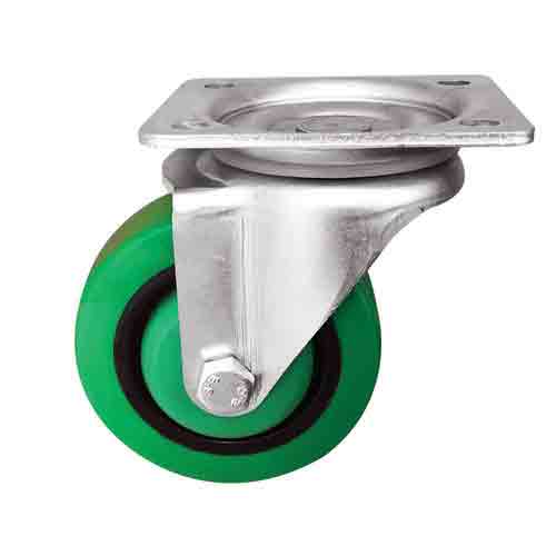 80mm Green Reflex Rubber I3 Series Castor