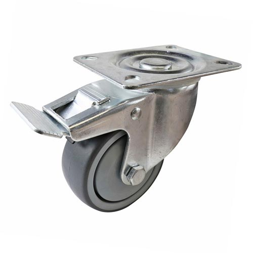80mm Grey Rubber I4 Series Castors 80kg 1