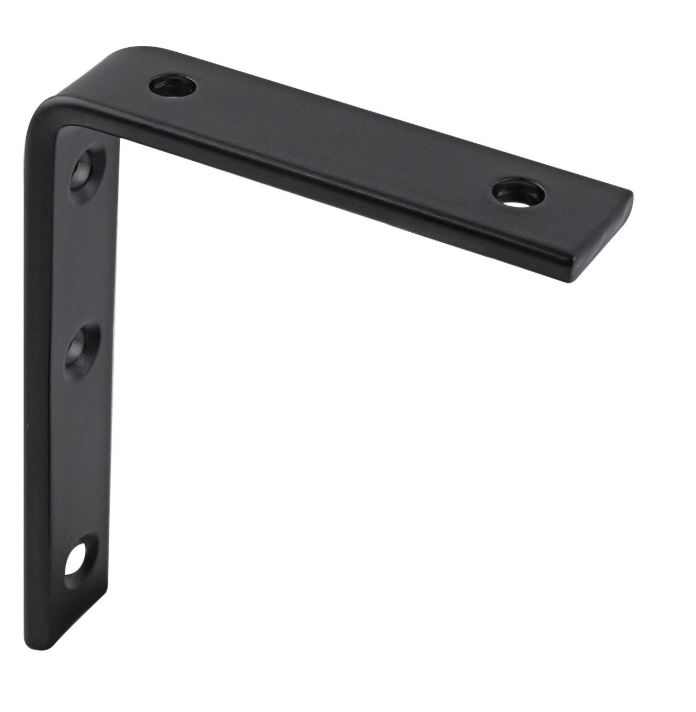 ANGLE BRACKET HEAVY DUTY - BLACK 100x125x25x6mm